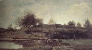 Charles Francois Daubigny The Lock at Optevoz (nn03) oil painting picture wholesale